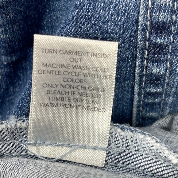 Christopher & Banks Women Denim Skirt Distressed Y2K Retro Western Size 10 Blue - Picture 5 of 9